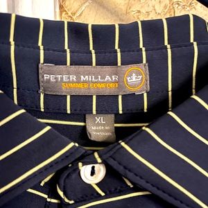 Peter Millar Navy/yellow Golf shirt XL